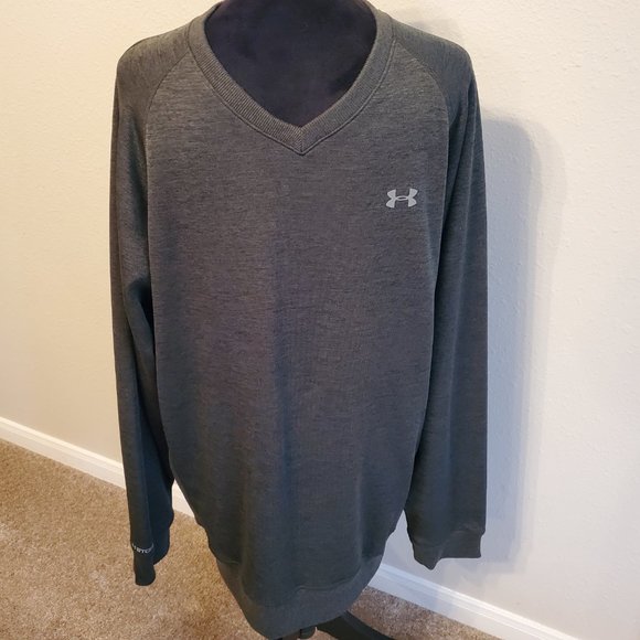 Under Amour men's V-neck long sleeves sweater 100% polyester Size 2XL. - Picture 4 of 11